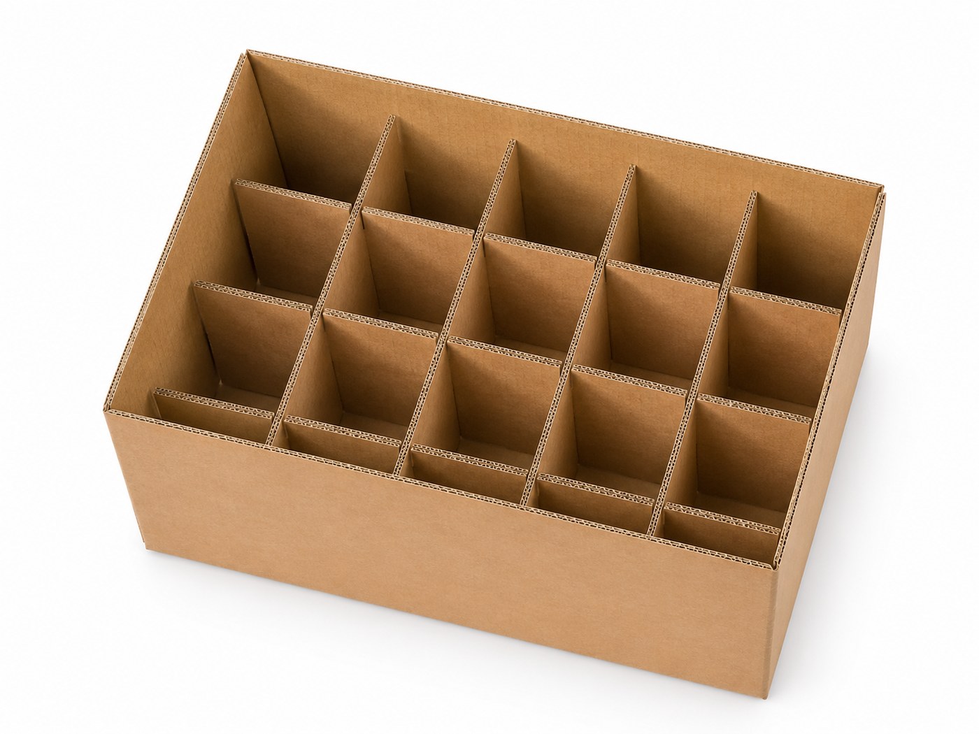 Caisse carton avec croisillons intégrés