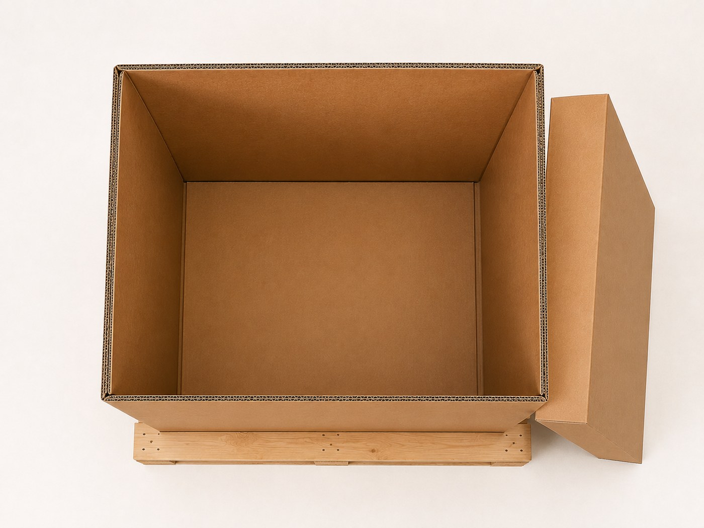Kit carton vu de dessus, ceinture de renfort intérieure — Emballages Diffusion